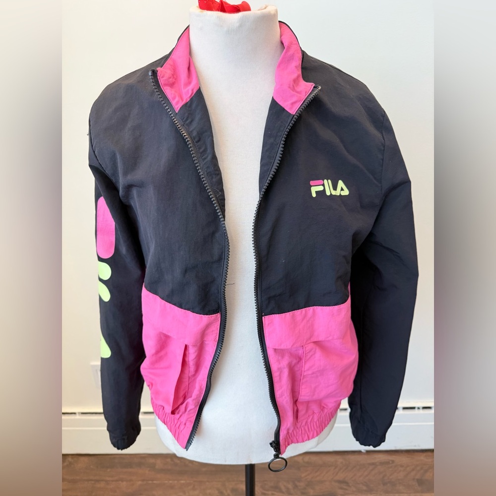 Fila Black and Pink Zip-Up Jacket - Picture 3 of 11